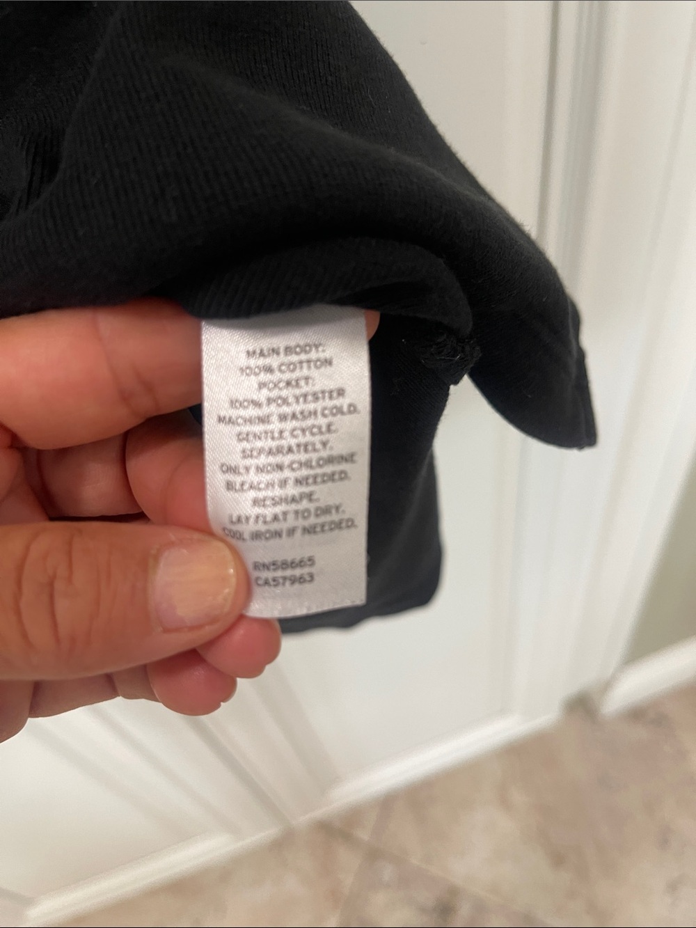 Nordstrom Rack Black Short Sleeve Crew neck Tee T-shirt Small 100% cotton pocket - Picture 4 of 9